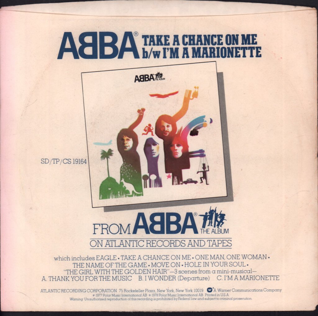 ABBA - Take A Chance On Me - 7 Inch