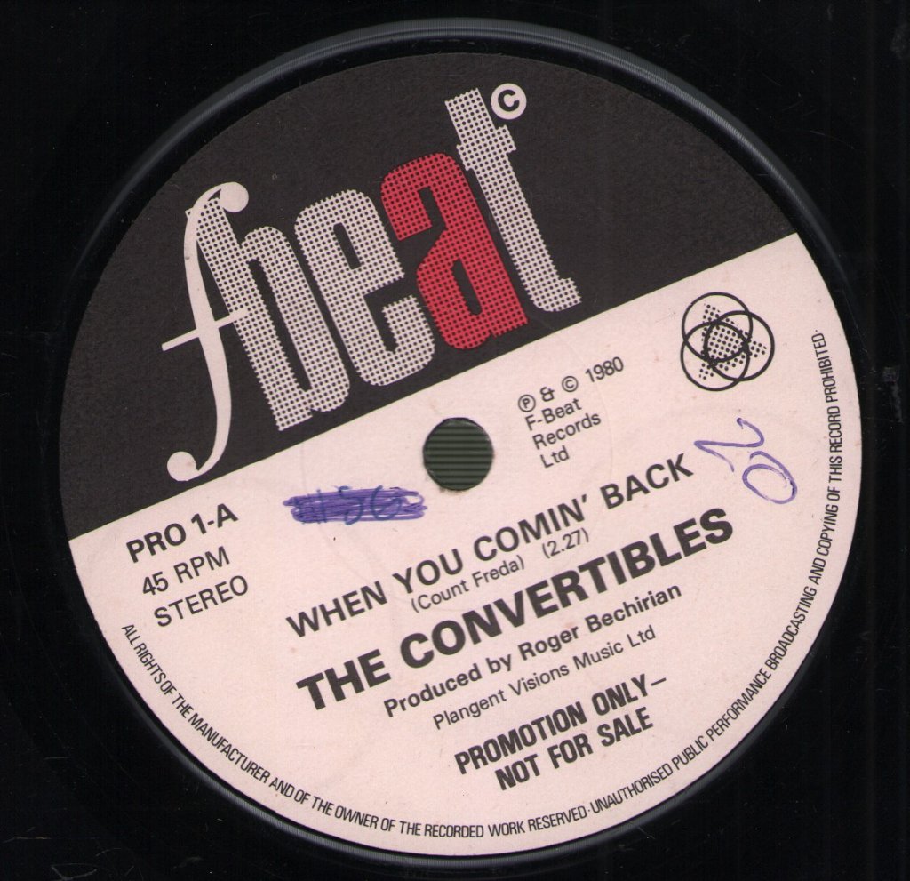 Convertibles - When You Comin' Back - 7 Inch