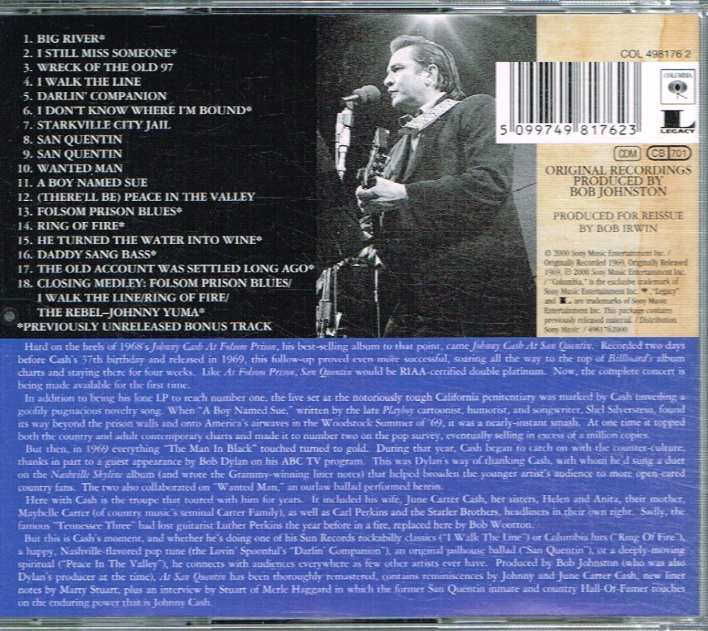 Johnny Cash - At San Quentin (The Complete 1969 Concert) - Cd