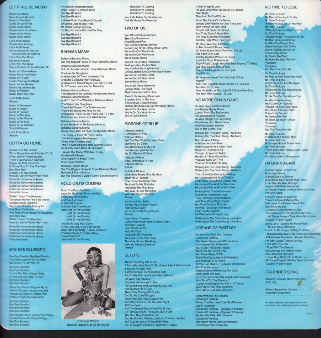 Boney M - Oceans Of Fantasy - Lp