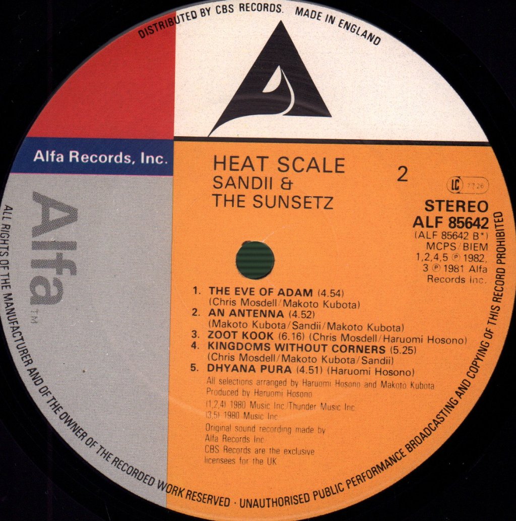 Sandii And The Sunsetz - Heat Scale - Lp