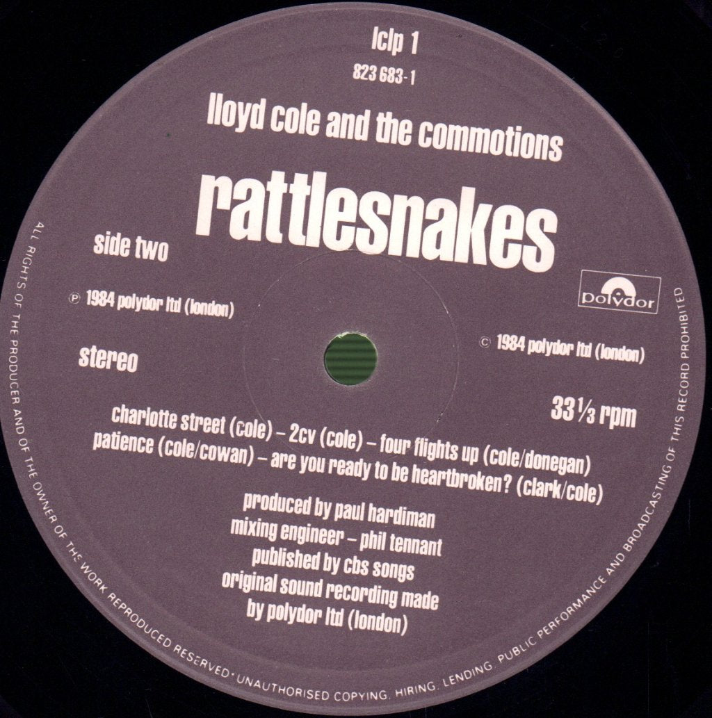 Lloyd Cole And The Commotions - Rattlesnakes - Lp