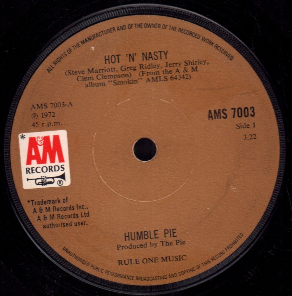 Humble Pie - Hot N Nasty - 7 Inch