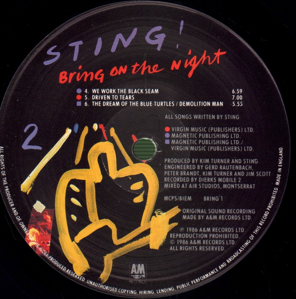 Sting - Bring On The Night - Double Lp
