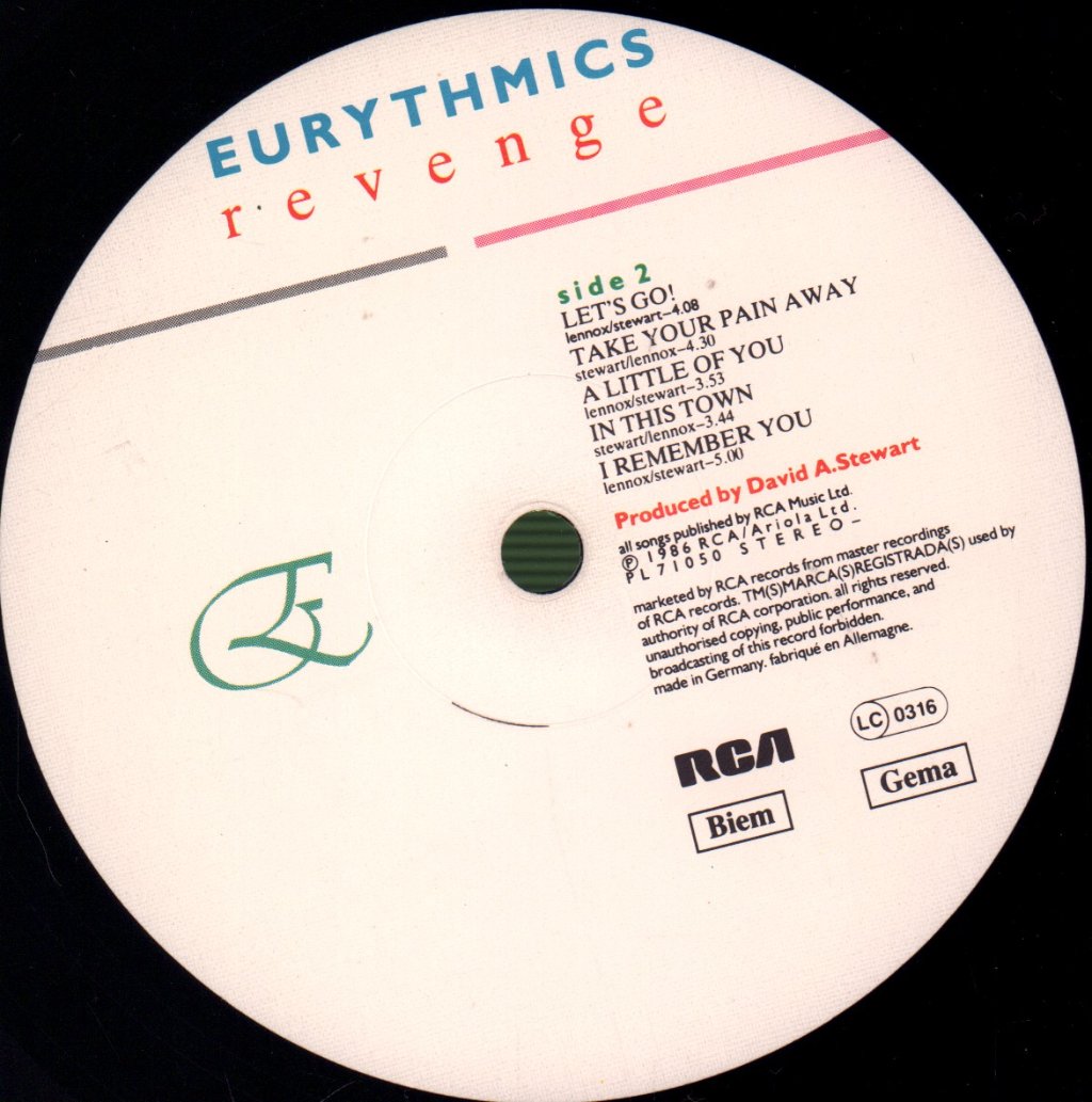 Eurythmics - Revenge - Lp
