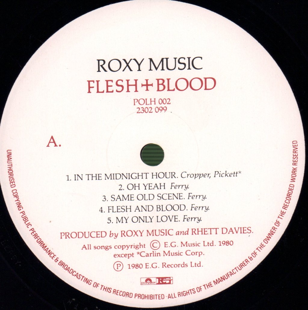 Roxy Music - Flesh And Blood - Lp