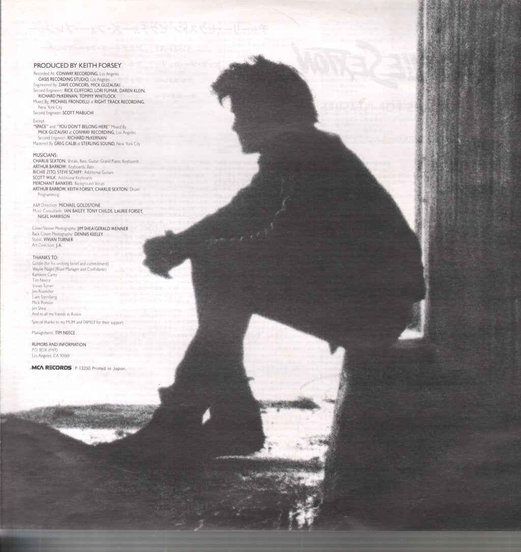 Charlie Sexton - Pictures For Pleasure - Lp