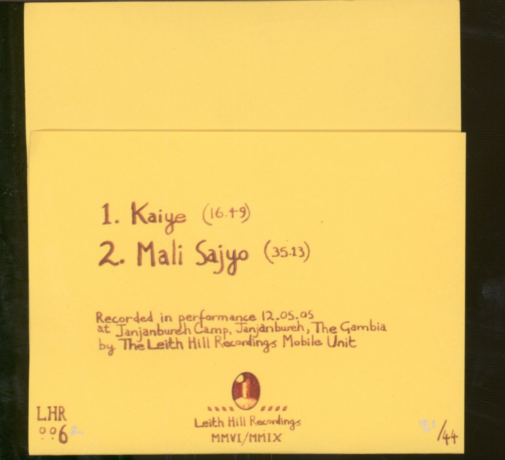 Sanneh Kuyate - Kaiye & Sajyo - Cdr