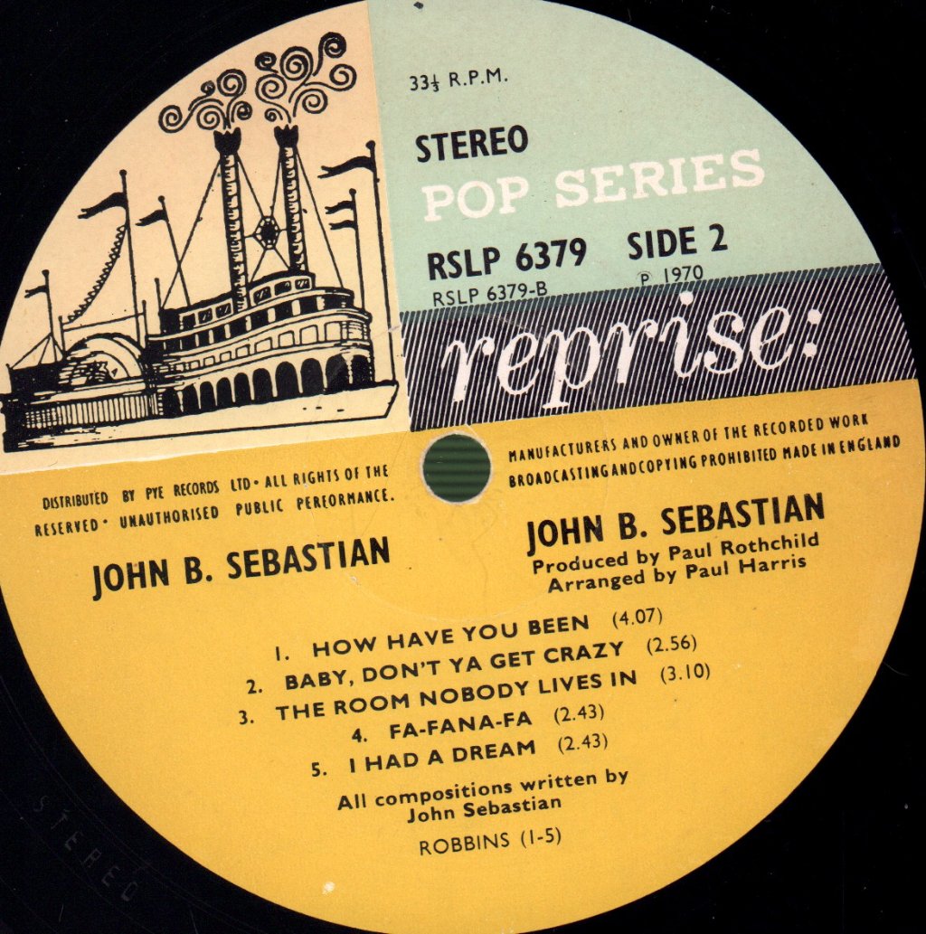 John B Sebastian - John B.Sebastian - Lp