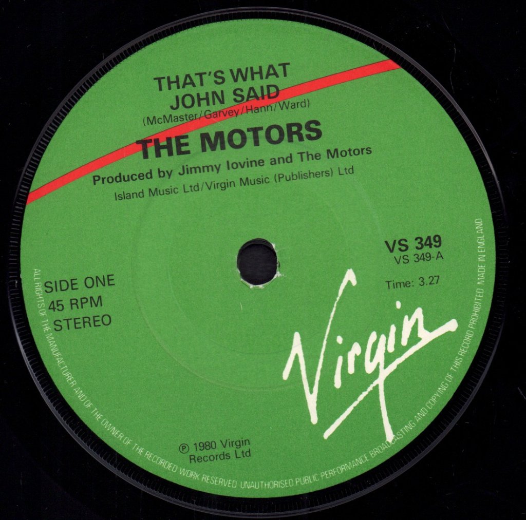 Motors - That's What John Said - 7 Inch