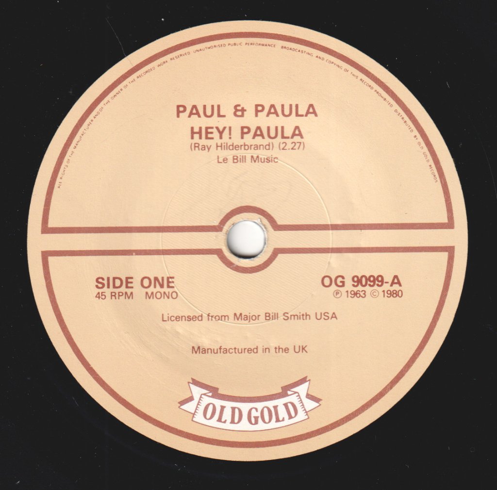 paul & Paula / Bruce Channel - Hey! Paula / Hey! Baby - 7 Inch
