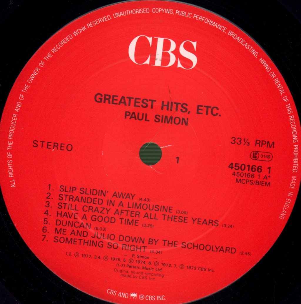 Paul Simon - Greatest Hits, Etc. - Lp