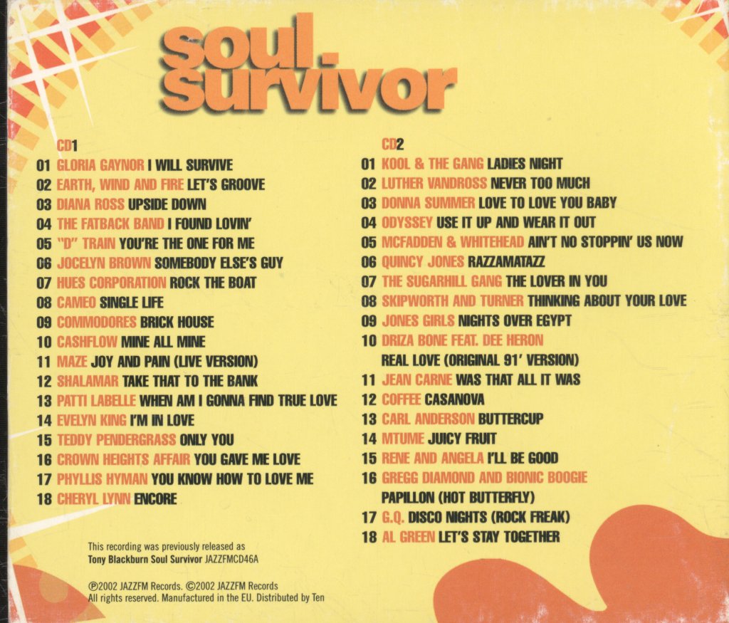 Various Artists - Tony Blackburn - Soul Survivor - Double Cd