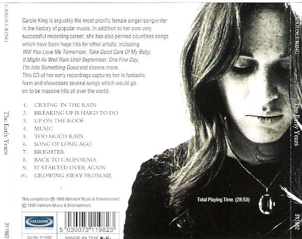 Carole King - Early Years Classic Original Recordings - Cd