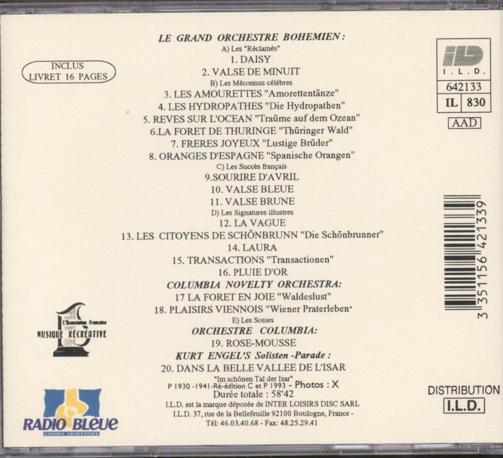 Wiener Bohème-Orchester - Le Grand Orchestre Bohemien - Cd