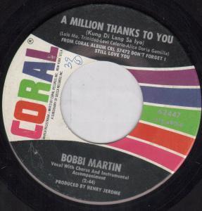 Bobbi Martin - A Million Thanks To You - 7 Inch