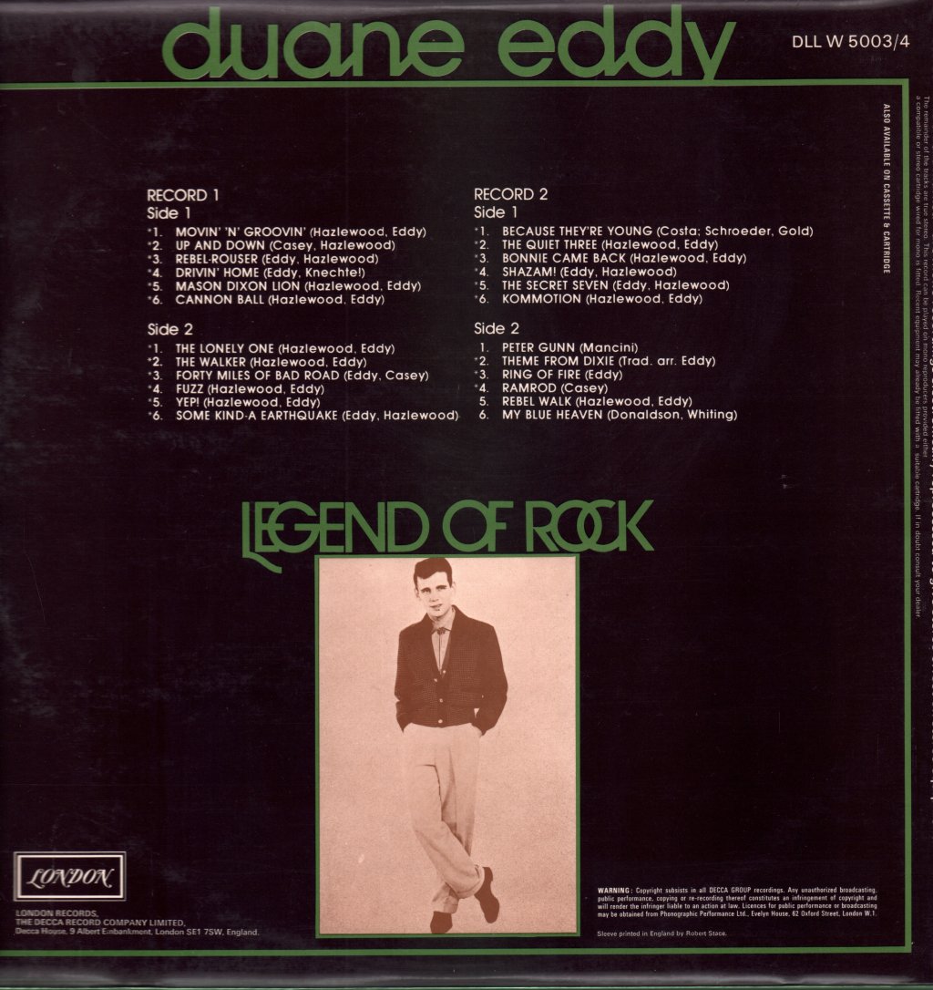 Duane Eddy - Legend Of Rock - Double Lp