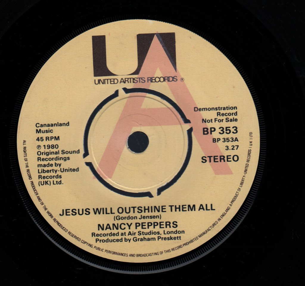 Nancy Peppers - Jesus Will Outshine Them All - 7 Inch
