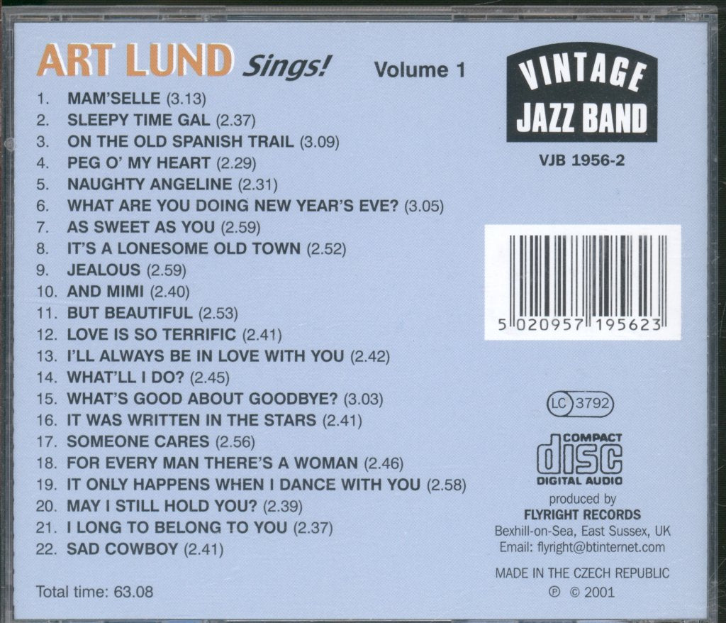 Art Lund - Sings Vol.1 - Cd