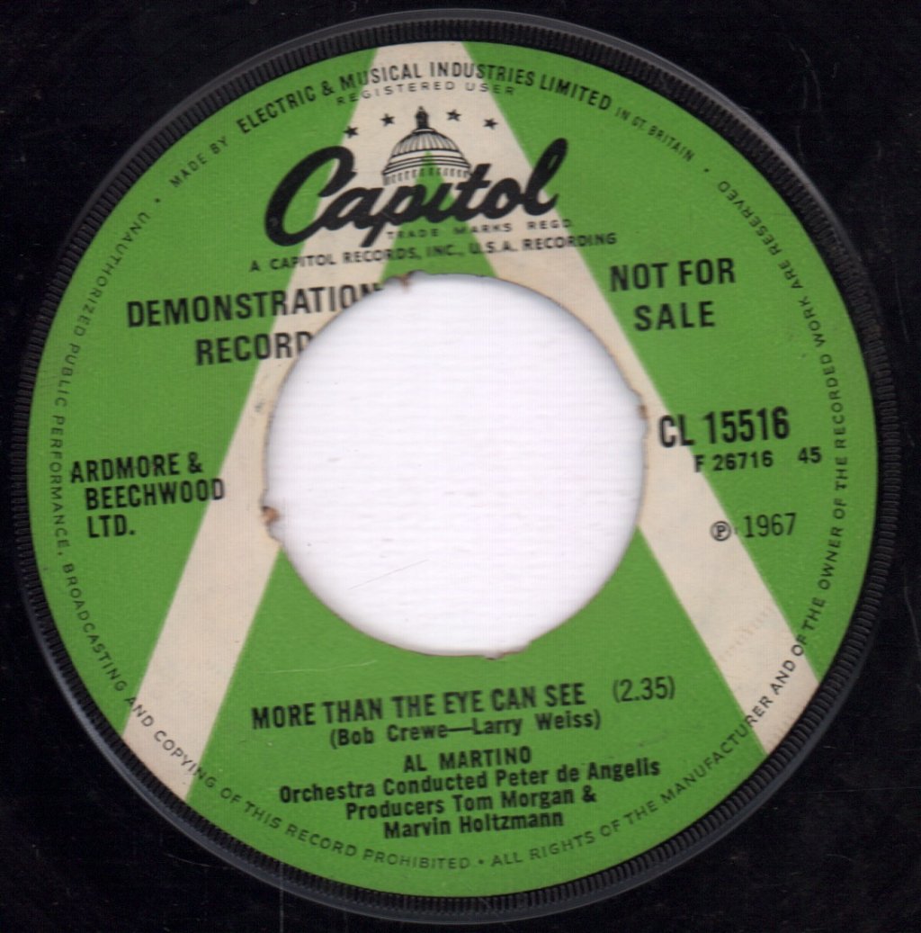 Al Martino - More Than The Eye Can See - 7 Inch