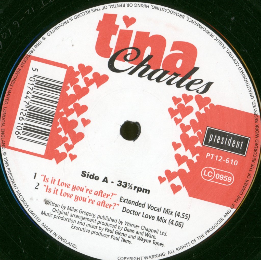 Tina Charles - Is It Love You're After? - 12 Inch