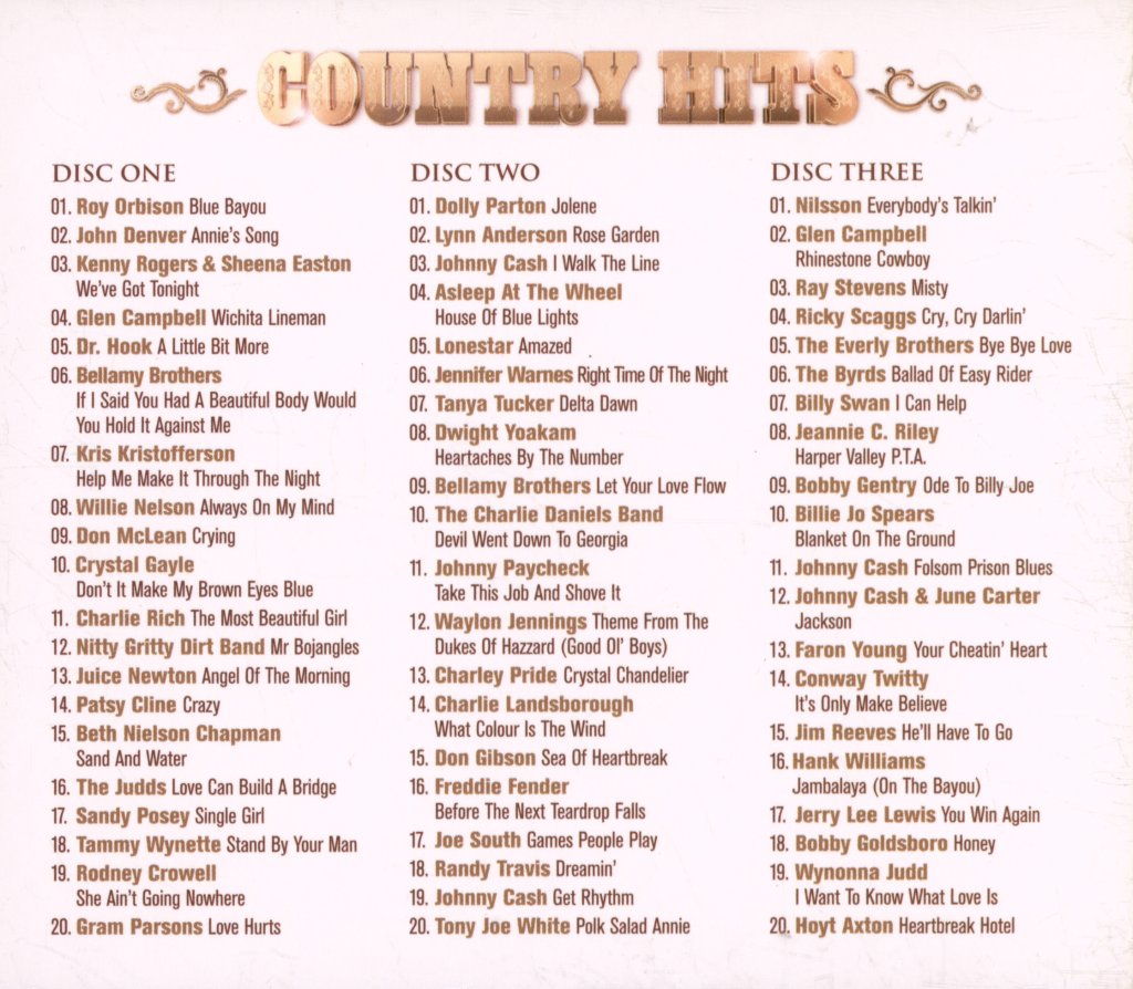 Various Artists - Country Hits - Cd Set