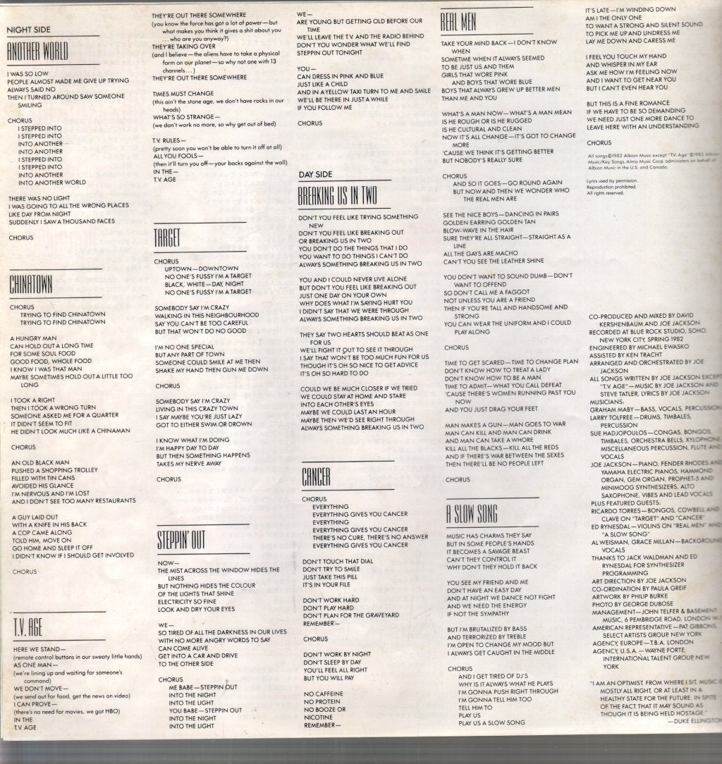Joe Jackson - Night And Day - Lp