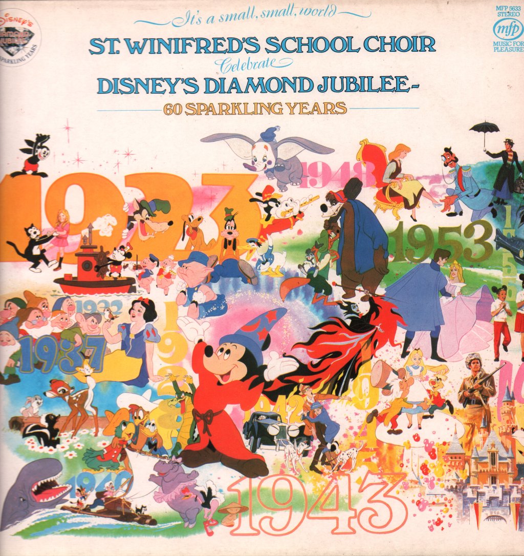 St Winifreds School Choir - It's A Small, Small World Celebrate Disney's Diamond Jubilee 60 Sparkling Years - Lp