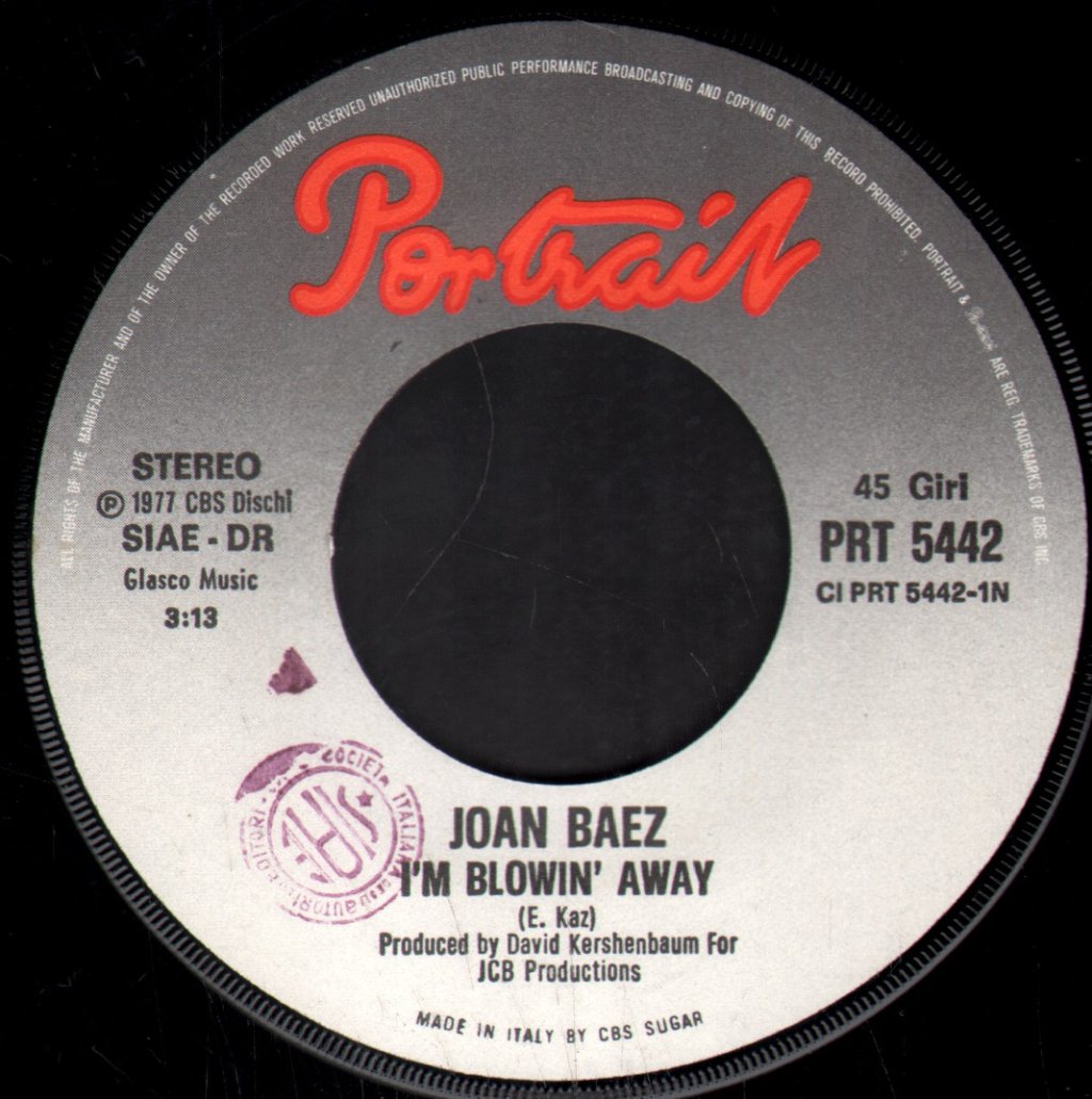 Joan Baez - I'm Blowin' Away - 7 Inch
