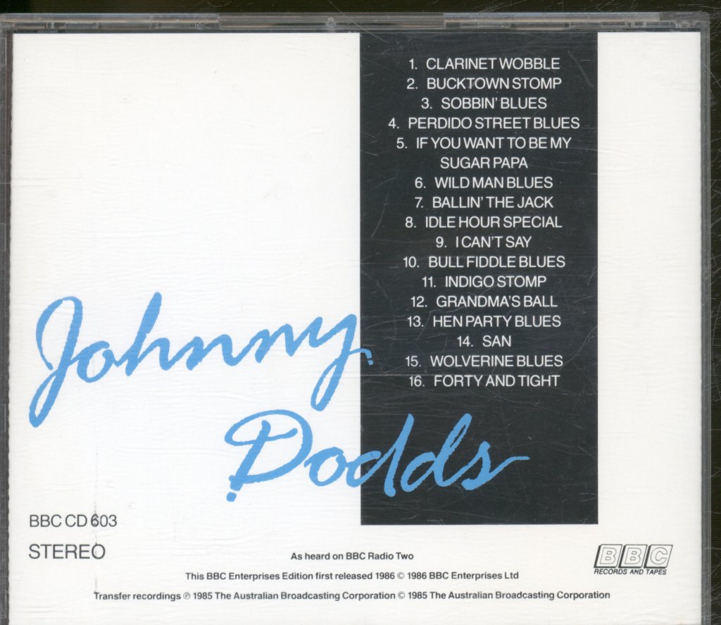 Johnny Dodds - Great Original Performances 1923-1929 - Cd