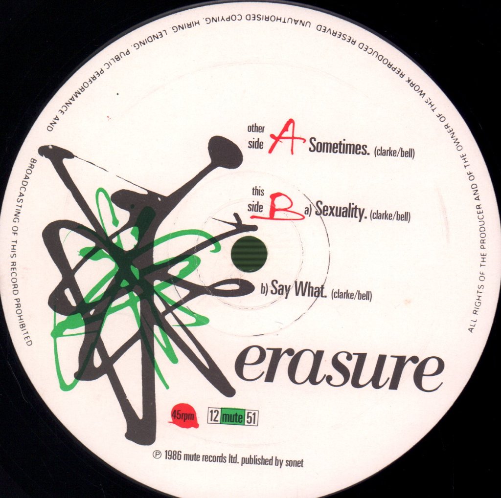 Erasure - Sometimes - 12 Inch