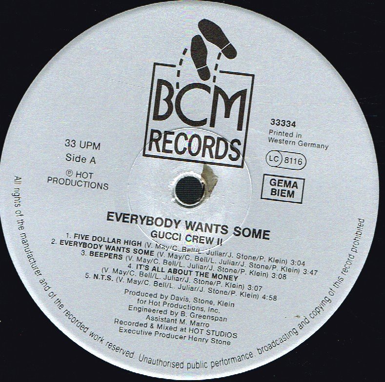 Gucci Crew II - Everybody Wants Some - Lp