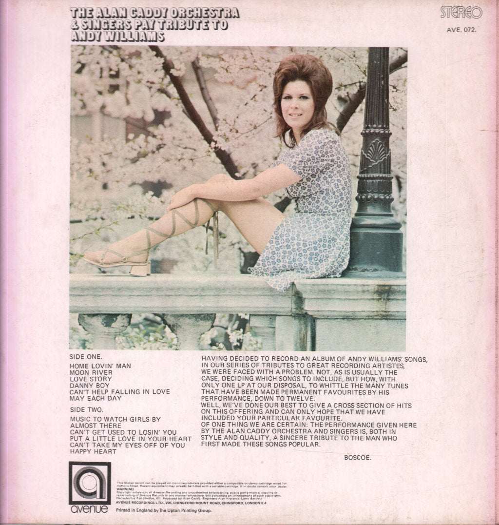 Alan Caddy Orchestra And Singers - Pay Tribute To Andy Williams - Lp