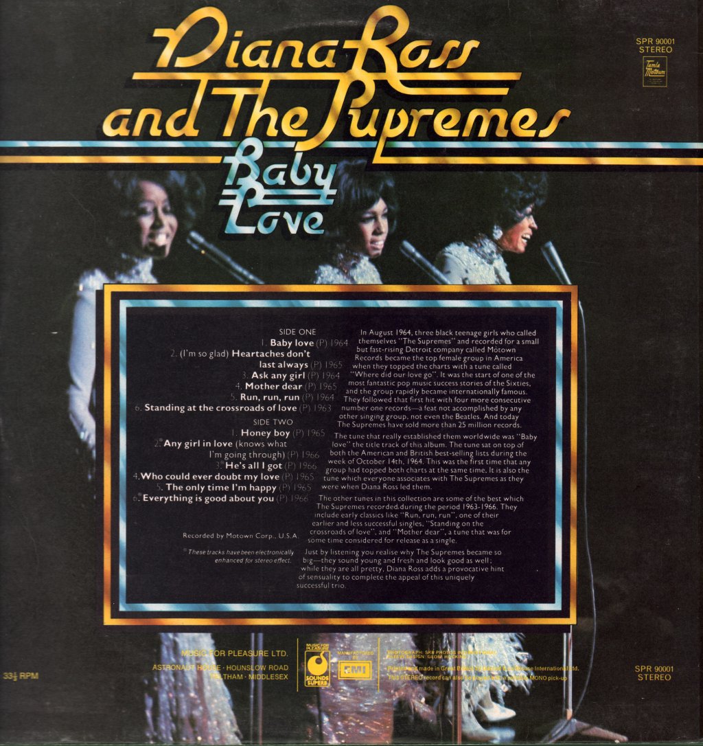 Diana Ross And The Supremes - Baby Love - Lp