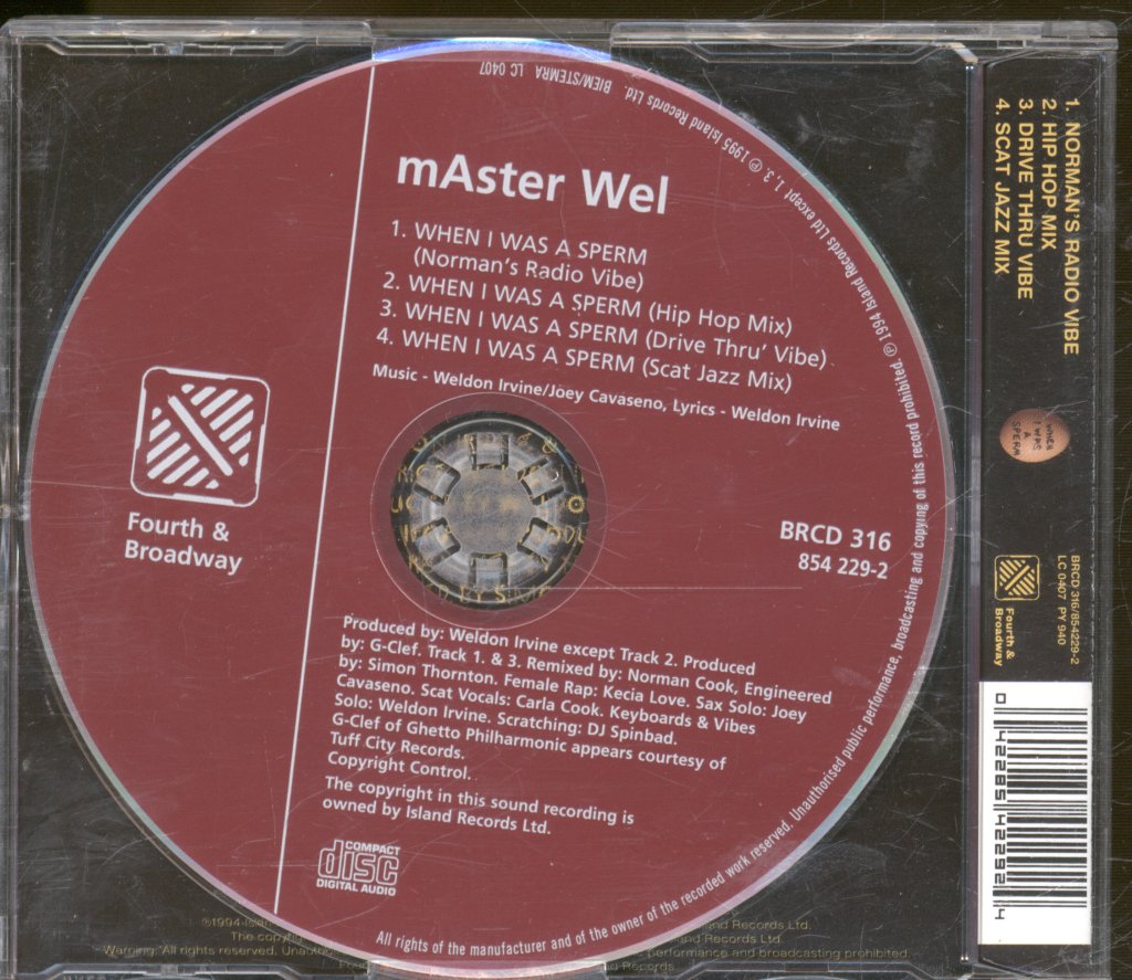 Master Wel - When I Was A Sperm - Cd