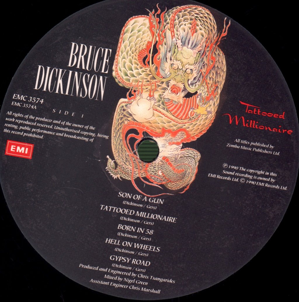 Bruce Dickinson - Tattooed Millionaire - Lp