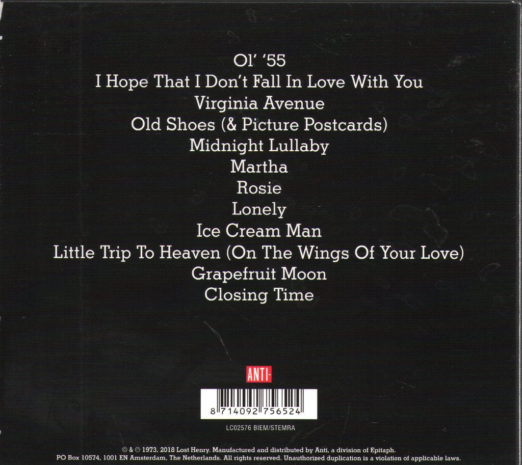 Tom Waits - Closing Time - Cd