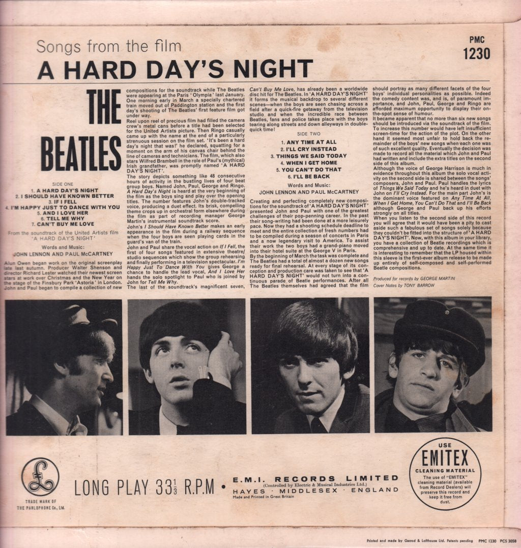 Beatles - A Hard Day's Night - Lp
