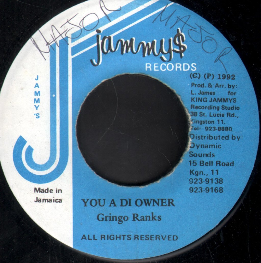 Gringo Ranks - You A Di Owner - 7 Inch