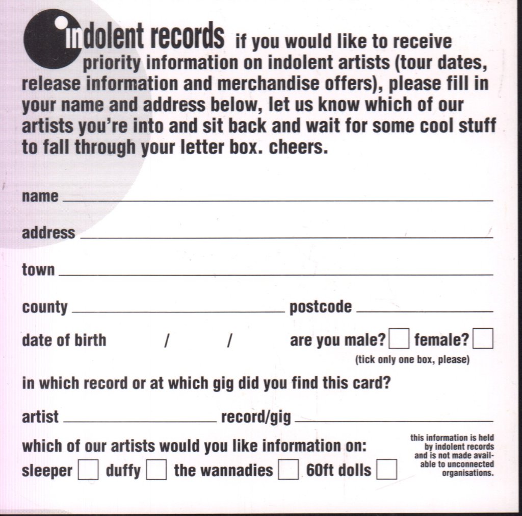 Sleeper (Indie Band) - Sale Of The Century - 7 Inch