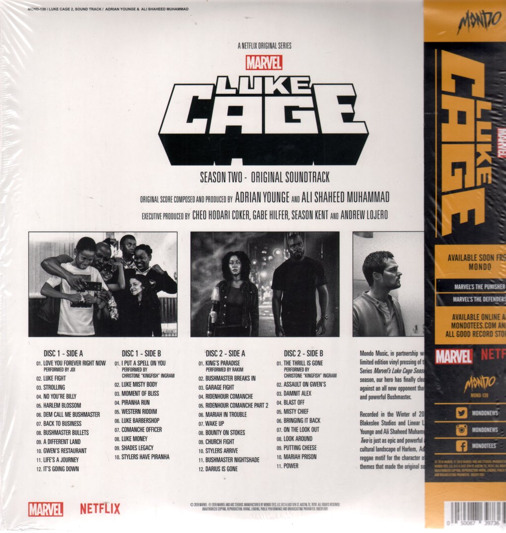 Adrian Younge & Ali Shaheed Muhammad - Marvel's Luke Cage Season Two - Original Soundtrack - Double Lp