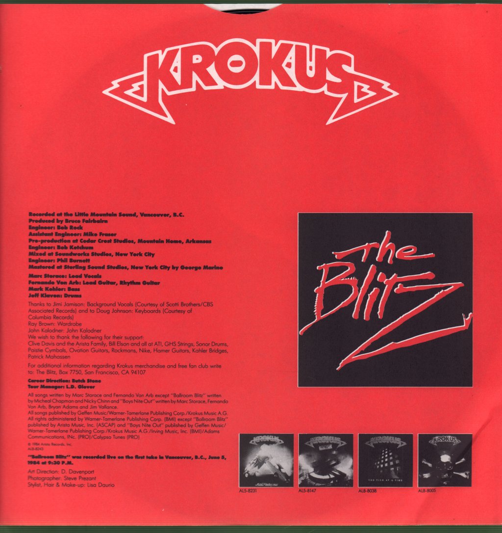Krokus - Blitz - Lp