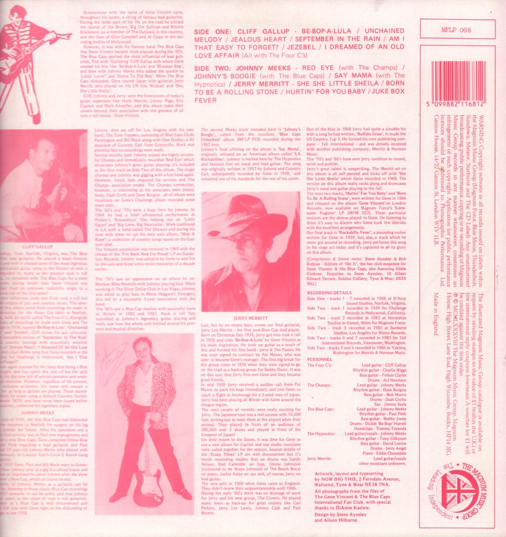 Johnny Meeks / Cliff Gallup / Jerry Merritt - Legendary Guitarists of Gene Vincent - Lp
