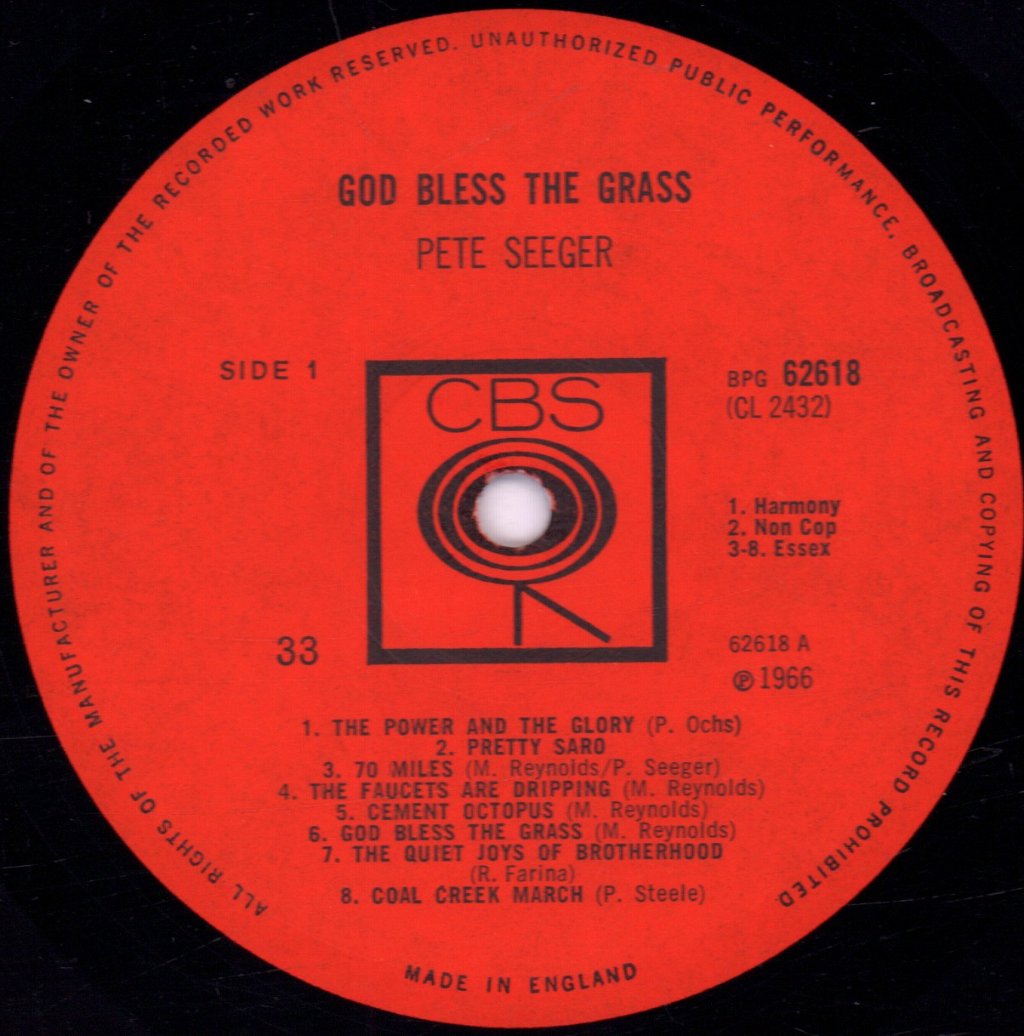 Pete Seeger - God Bless The Grass - Lp