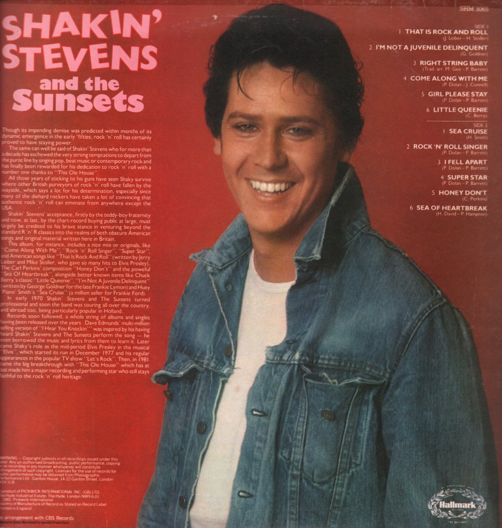 Shakin Stevens And The Sunsets - Shakin Stevens And The Sunsets - Lp