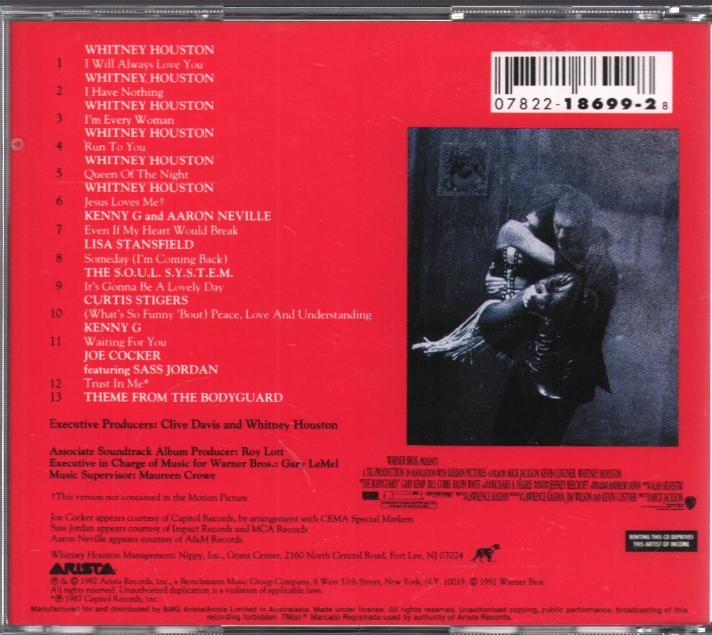 Bodyguard - Original Soundtrack Album - Cd