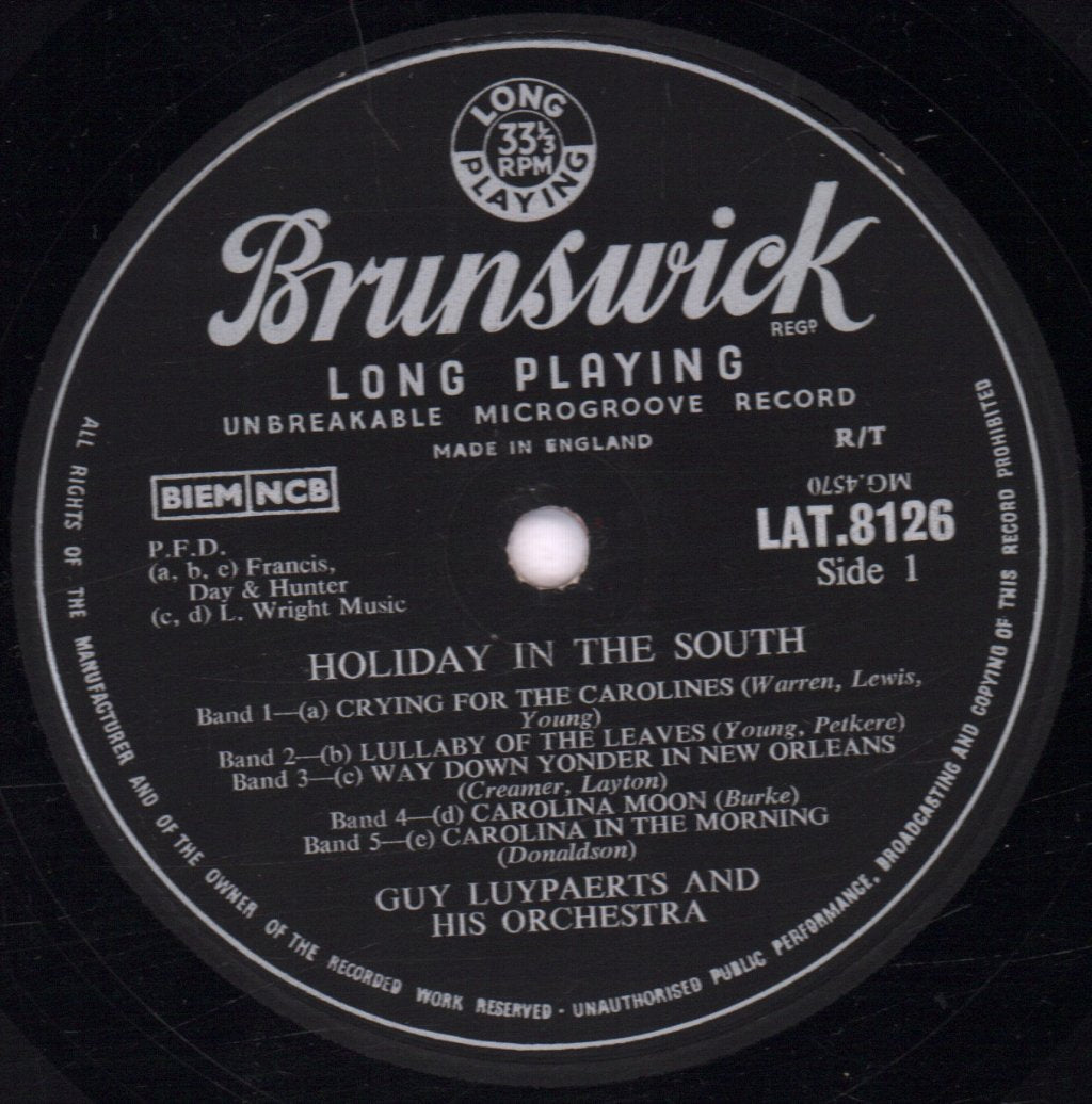 Guy Luypaerts - Your Musical Holiday in the South - Lp