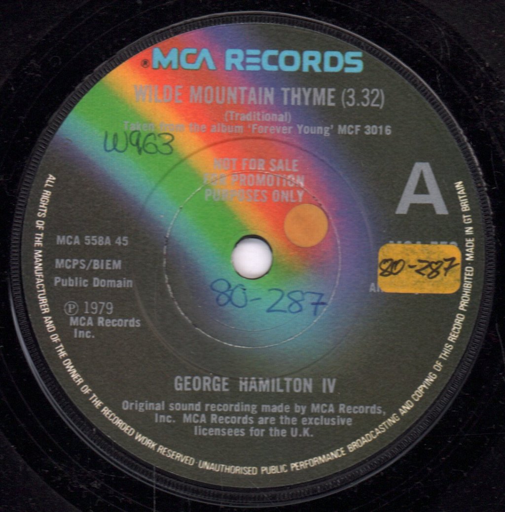 George Hamilton Iv - Wilde Mountain Thyme - 7 Inch