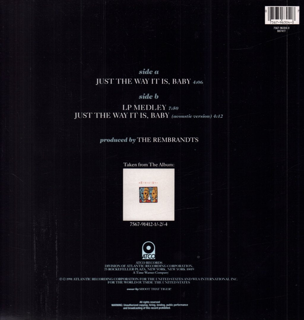 Rembrandts - Just The Way It Is Baby - 12 Inch