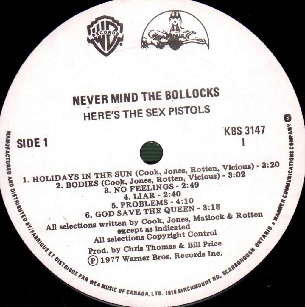 Sex Pistols - Never Mind The Bollocks - Lp